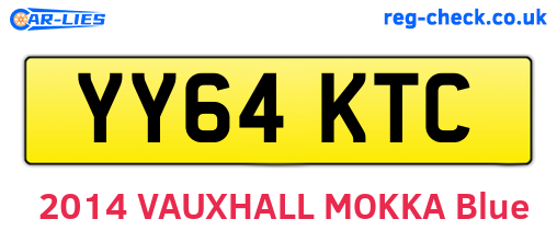 YY64KTC are the vehicle registration plates.