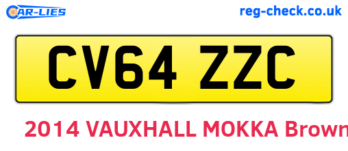 CV64ZZC are the vehicle registration plates.