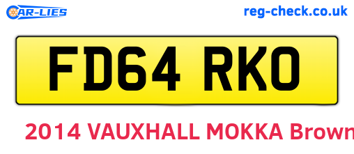 FD64RKO are the vehicle registration plates.