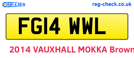 FG14WWL are the vehicle registration plates.
