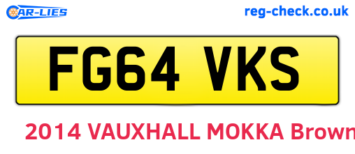 FG64VKS are the vehicle registration plates.