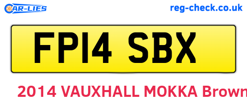 FP14SBX are the vehicle registration plates.