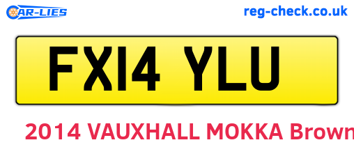 FX14YLU are the vehicle registration plates.