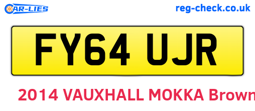 FY64UJR are the vehicle registration plates.