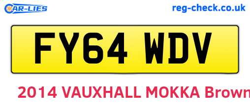 FY64WDV are the vehicle registration plates.