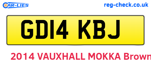 GD14KBJ are the vehicle registration plates.