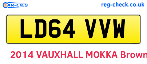 LD64VVW are the vehicle registration plates.