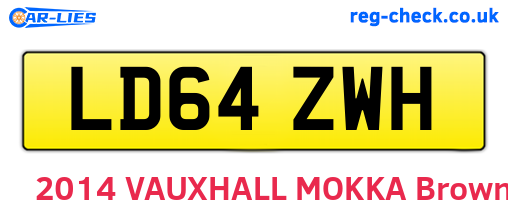 LD64ZWH are the vehicle registration plates.