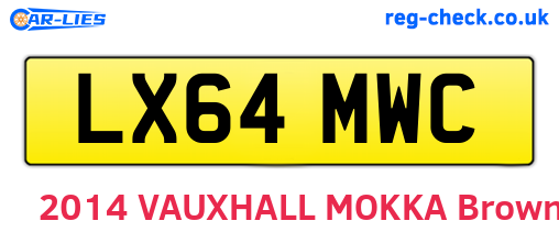 LX64MWC are the vehicle registration plates.