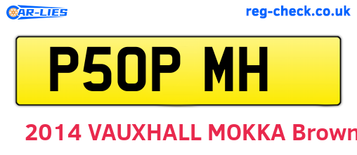 P50PMH are the vehicle registration plates.