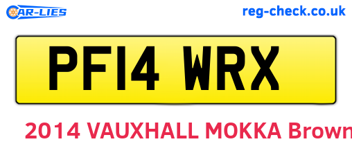 PF14WRX are the vehicle registration plates.