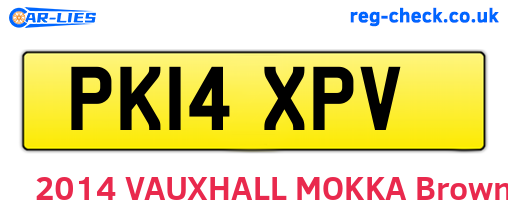 PK14XPV are the vehicle registration plates.