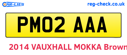 PM02AAA are the vehicle registration plates.