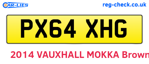 PX64XHG are the vehicle registration plates.