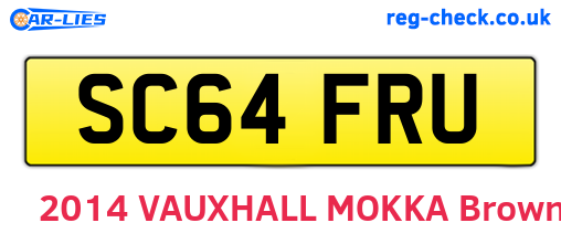 SC64FRU are the vehicle registration plates.