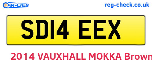 SD14EEX are the vehicle registration plates.