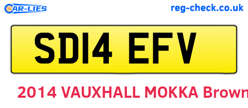 SD14EFV are the vehicle registration plates.