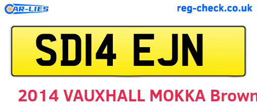 SD14EJN are the vehicle registration plates.