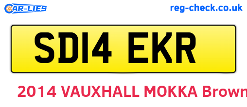 SD14EKR are the vehicle registration plates.