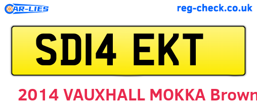 SD14EKT are the vehicle registration plates.