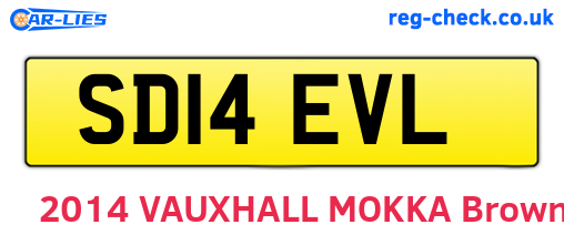 SD14EVL are the vehicle registration plates.