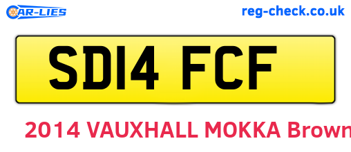 SD14FCF are the vehicle registration plates.