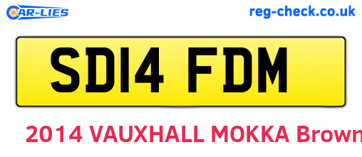 SD14FDM are the vehicle registration plates.