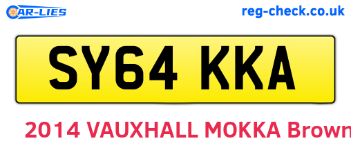 SY64KKA are the vehicle registration plates.