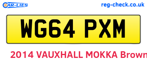WG64PXM are the vehicle registration plates.