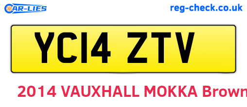 YC14ZTV are the vehicle registration plates.