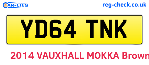 YD64TNK are the vehicle registration plates.