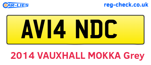 AV14NDC are the vehicle registration plates.