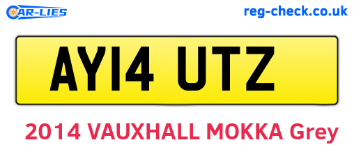 AY14UTZ are the vehicle registration plates.
