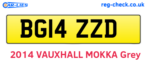 BG14ZZD are the vehicle registration plates.