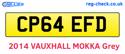 CP64EFD are the vehicle registration plates.