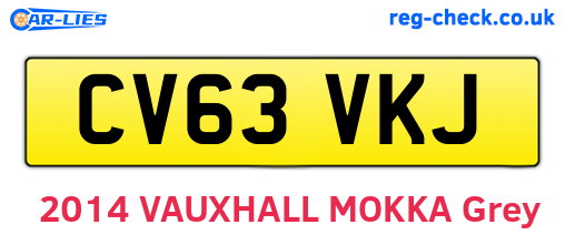 CV63VKJ are the vehicle registration plates.