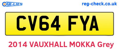 CV64FYA are the vehicle registration plates.
