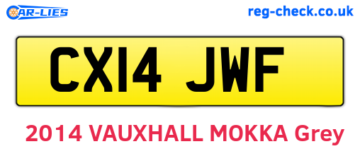CX14JWF are the vehicle registration plates.
