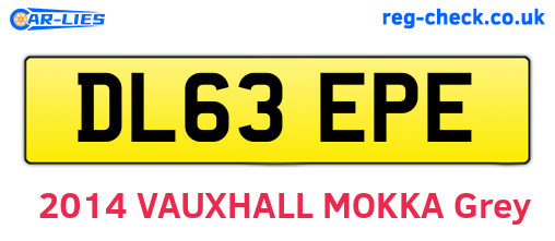 DL63EPE are the vehicle registration plates.