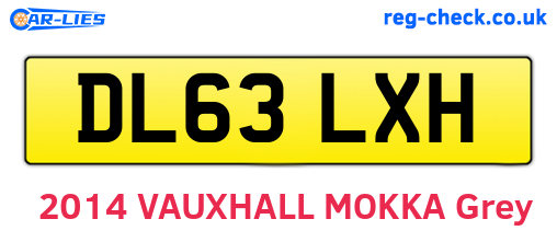 DL63LXH are the vehicle registration plates.