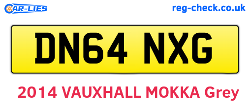 DN64NXG are the vehicle registration plates.