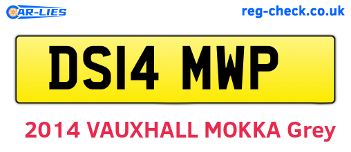 DS14MWP are the vehicle registration plates.