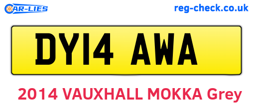 DY14AWA are the vehicle registration plates.