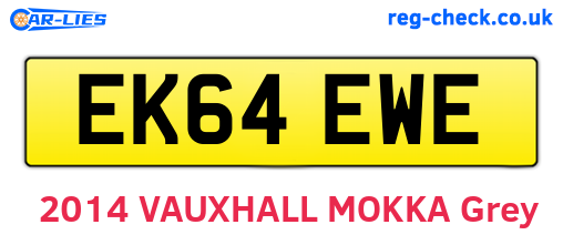 EK64EWE are the vehicle registration plates.