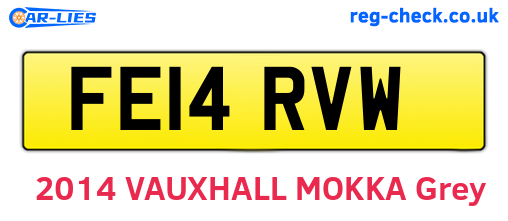 FE14RVW are the vehicle registration plates.