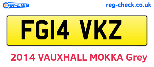 FG14VKZ are the vehicle registration plates.