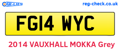 FG14WYC are the vehicle registration plates.