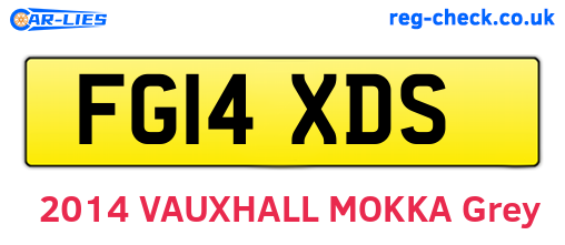 FG14XDS are the vehicle registration plates.