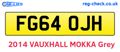 FG64OJH are the vehicle registration plates.