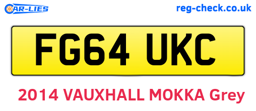 FG64UKC are the vehicle registration plates.